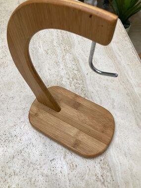 Wooden Countertop Banana Hook Stand Holder for Kitchen